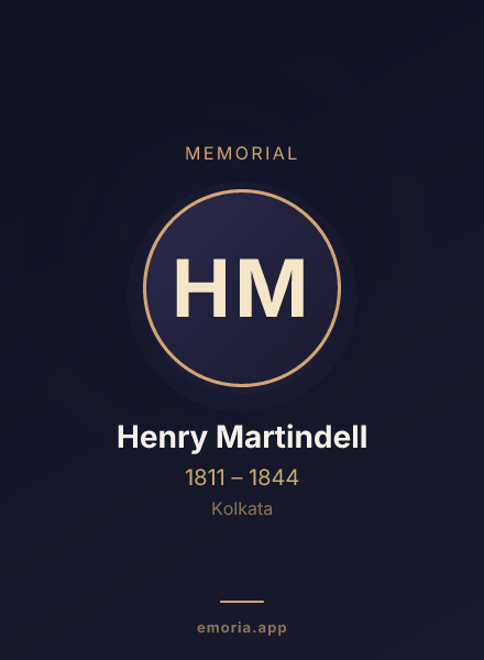 Memorial portrait of Henry Martindell