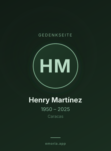 Gedenkportrait von Henry Martínez