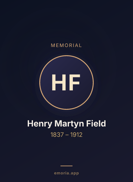 Memorial portrait of Henry Martyn Field