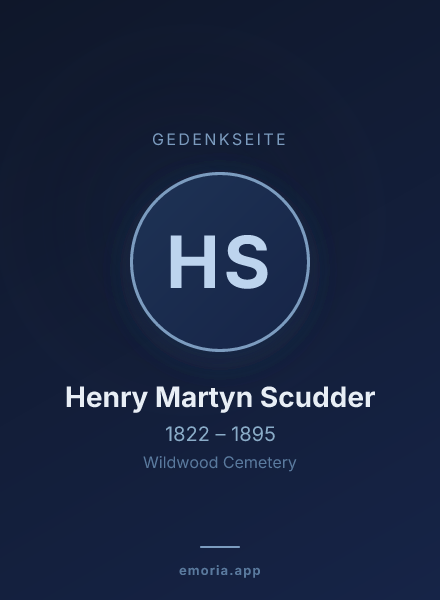 Gedenkportrait von Henry Martyn Scudder