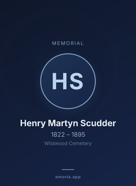 Memorial portrait of Henry Martyn Scudder