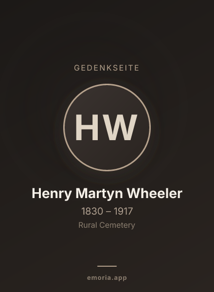 Gedenkportrait von Henry Martyn Wheeler