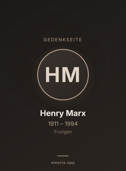 Gedenkportrait von Henry Marx