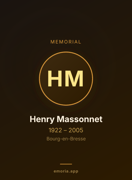 Memorial portrait of Henry Massonnet