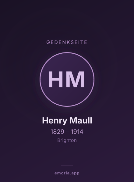 Gedenkportrait von Henry Maull