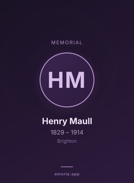 Memorial portrait of Henry Maull