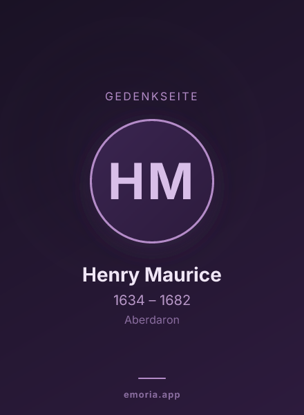 Gedenkportrait von Henry Maurice