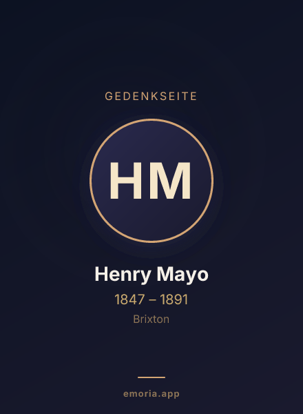 Gedenkportrait von Henry Mayo