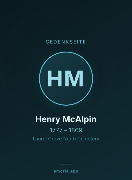 Gedenkportrait von Henry McAlpin