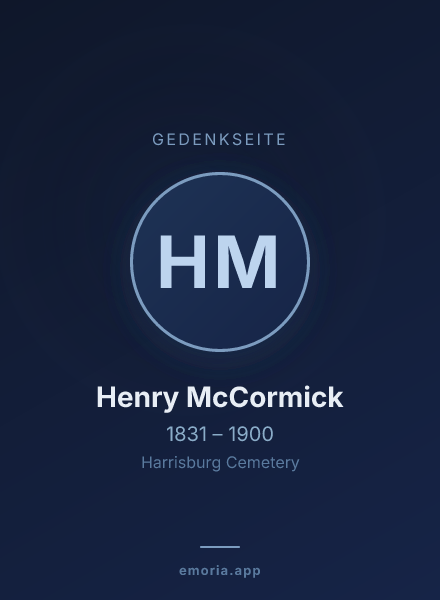 Gedenkportrait von Henry McCormick