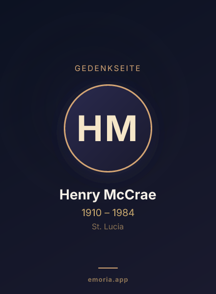 Gedenkportrait von Henry McCrae
