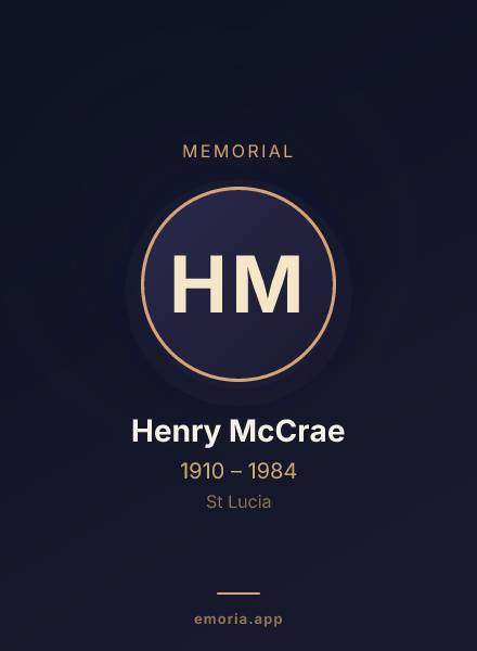 Memorial portrait of Henry McCrae