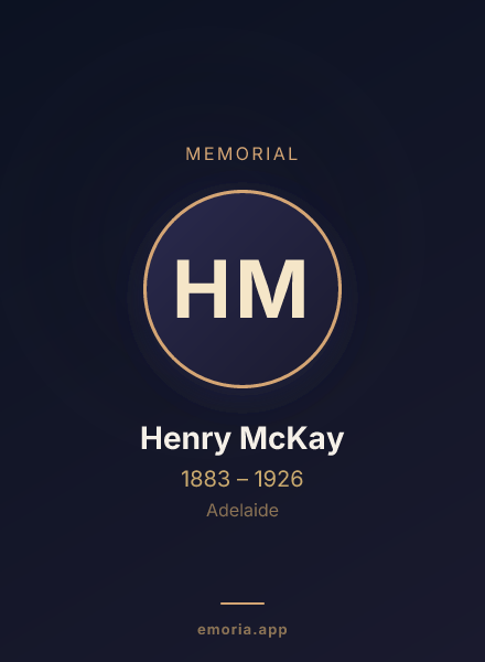 Memorial portrait of Henry McKay