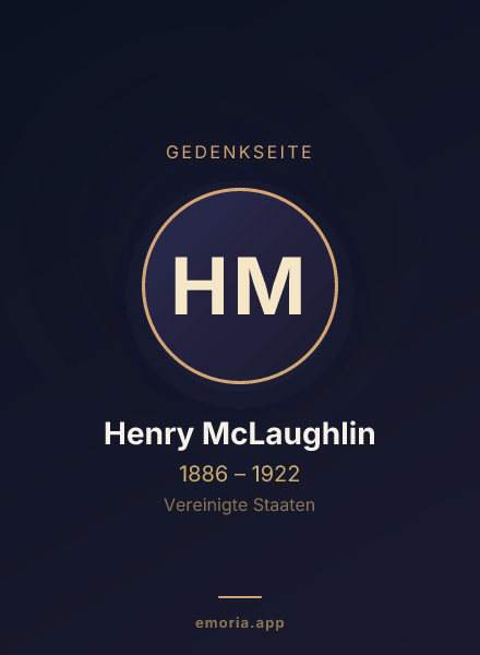 Gedenkportrait von Henry McLaughlin