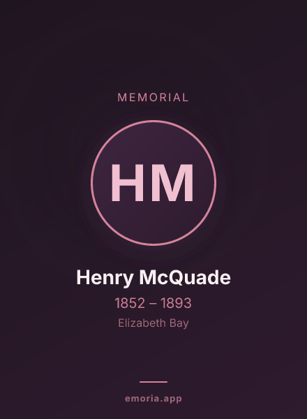 Memorial portrait of Henry McQuade