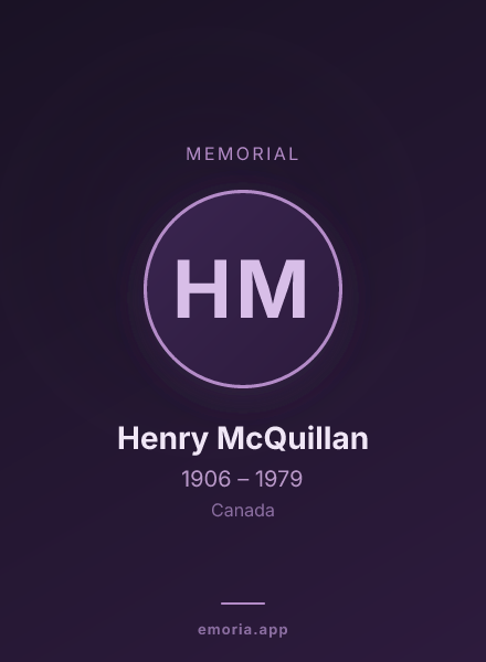 Memorial portrait of Henry McQuillan