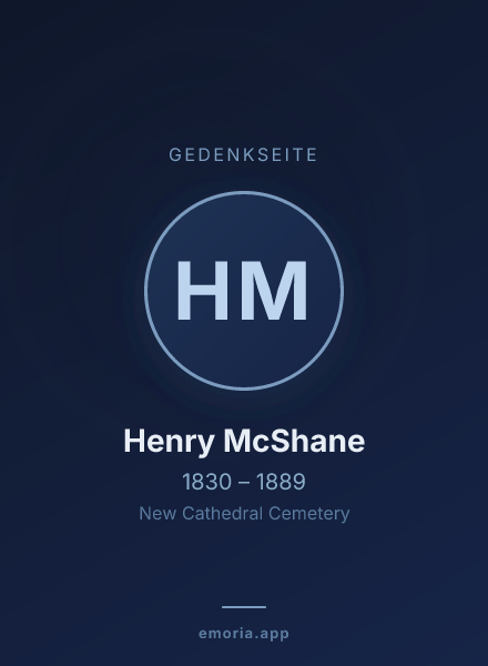 Gedenkportrait von Henry McShane