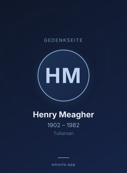 Gedenkportrait von Henry Meagher