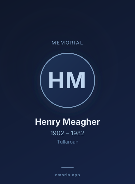 Memorial portrait of Henry Meagher