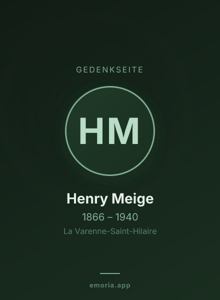 Gedenkportrait von Henry Meige
