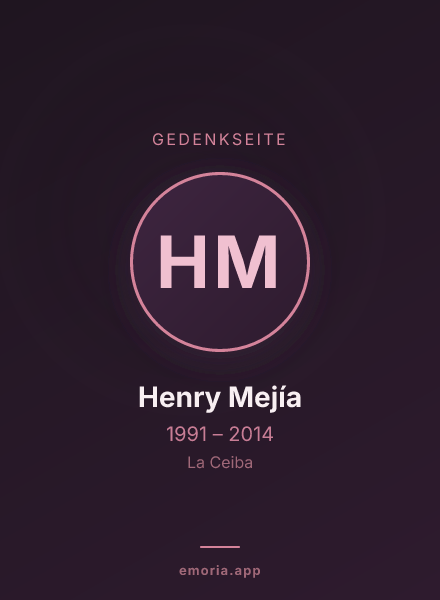 Gedenkportrait von Henry Mejía