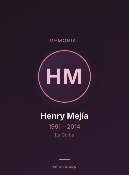 Memorial portrait of Henry Mejía