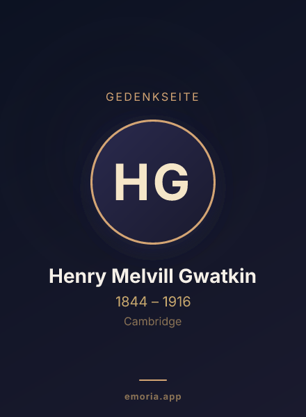 Gedenkportrait von Henry Melvill Gwatkin