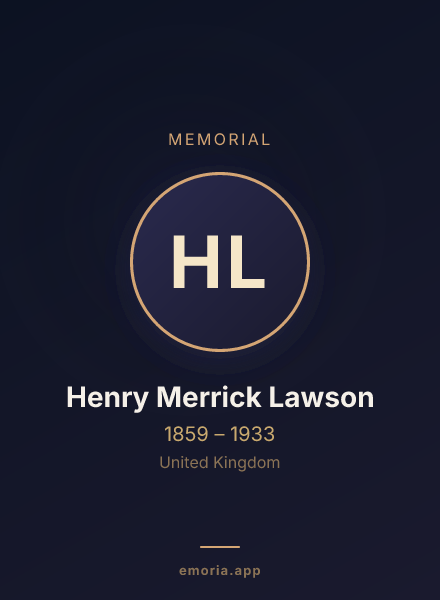 Memorial portrait of Henry Merrick Lawson