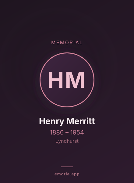 Memorial portrait of Henry Merritt
