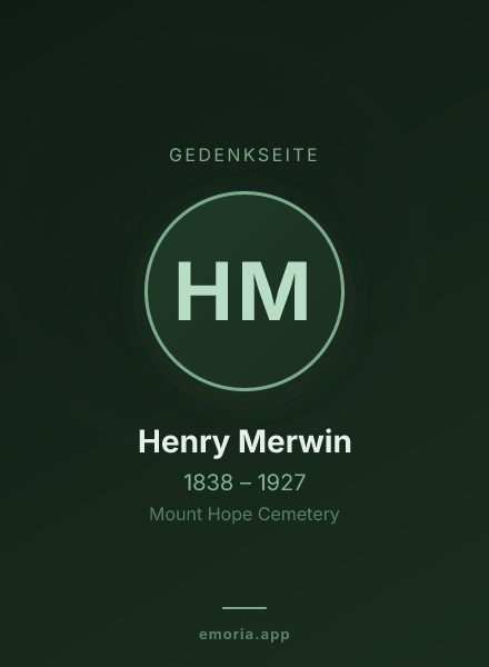 Gedenkportrait von Henry Merwin