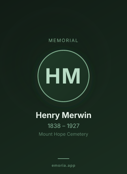 Memorial portrait of Henry Merwin