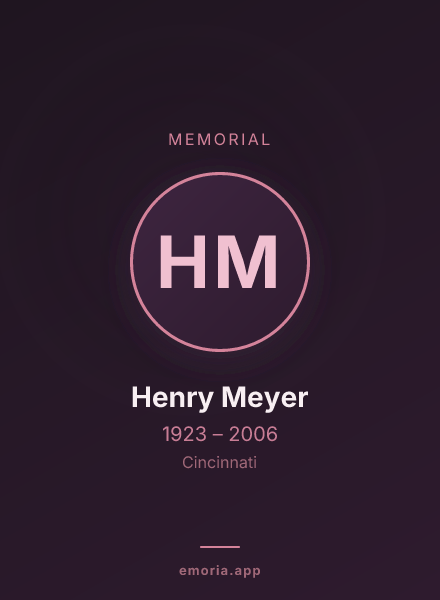 Memorial portrait of Henry Meyer