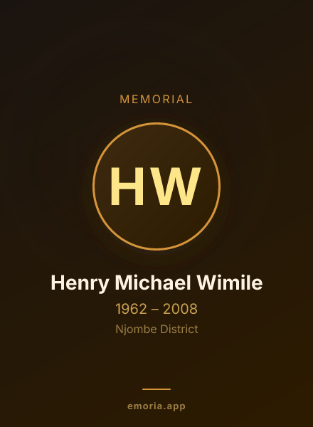Memorial portrait of Henry Michael Wimile