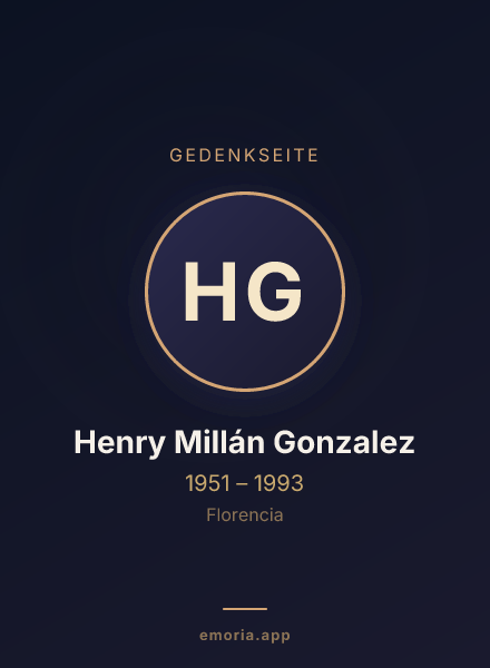 Gedenkportrait von Henry Millán Gonzalez