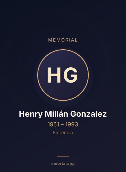 Memorial portrait of Henry Millán Gonzalez