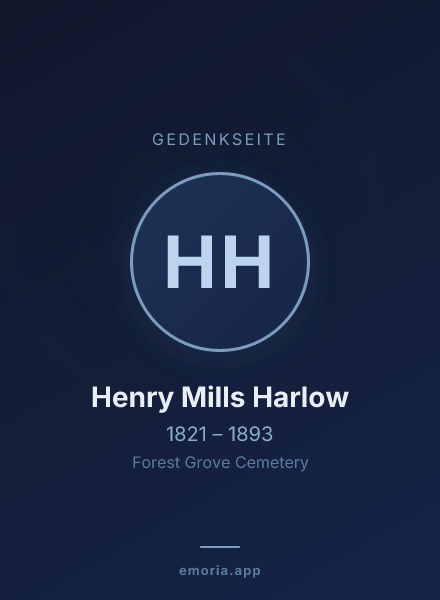 Gedenkportrait von Henry Mills Harlow