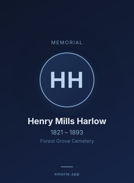 Memorial portrait of Henry Mills Harlow