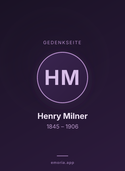 Gedenkportrait von Henry Milner