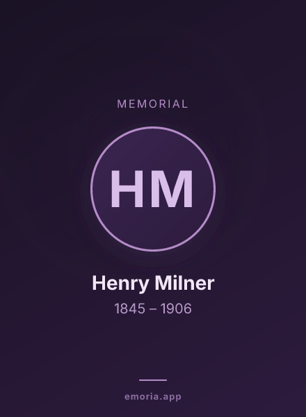 Memorial portrait of Henry Milner