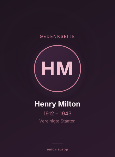 Gedenkportrait von Henry Milton