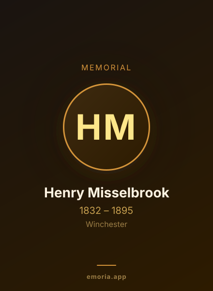 Memorial portrait of Henry Misselbrook