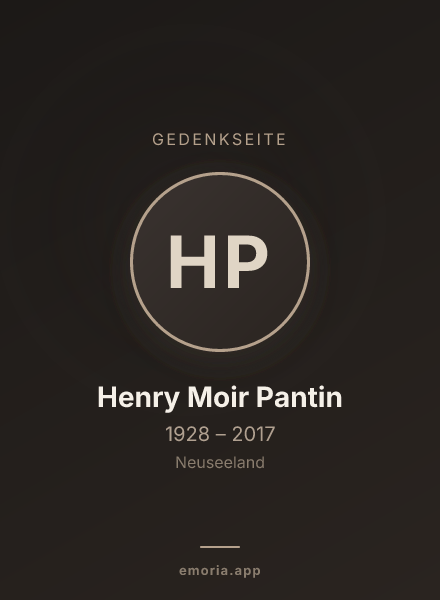 Gedenkportrait von Henry Moir Pantin