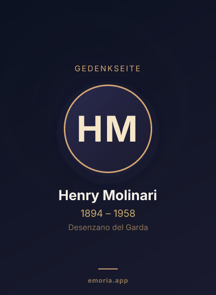 Gedenkportrait von Henry Molinari