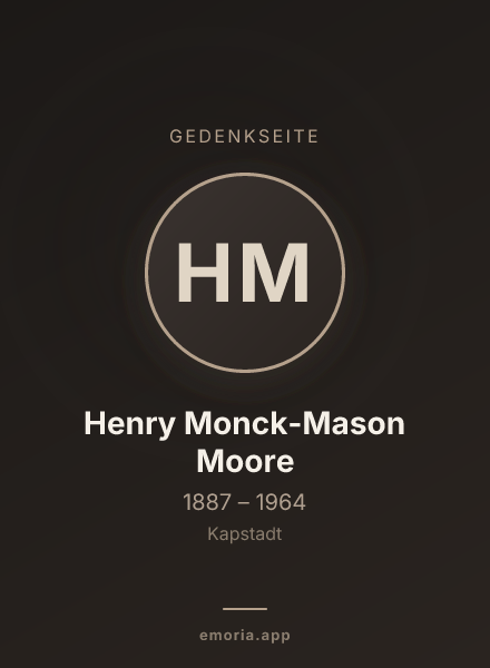 Gedenkportrait von Henry Monck-Mason Moore