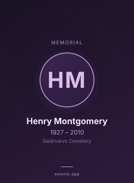 Memorial portrait of Henry Montgomery