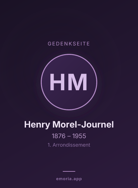 Gedenkportrait von Henry Morel-Journel