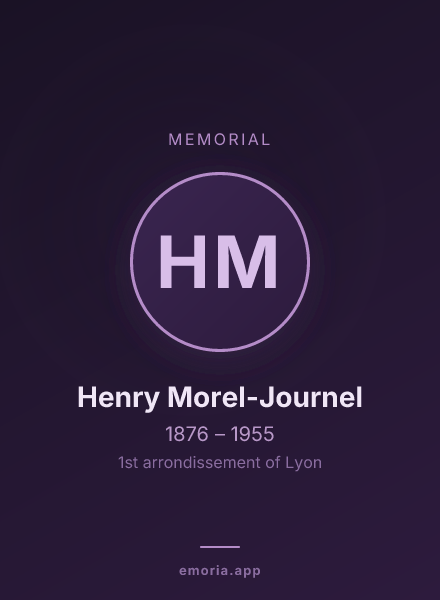 Memorial portrait of Henry Morel-Journel