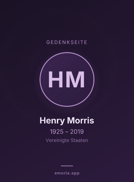 Gedenkportrait von Henry Morris
