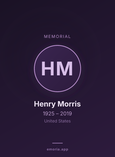 Memorial portrait of Henry Morris