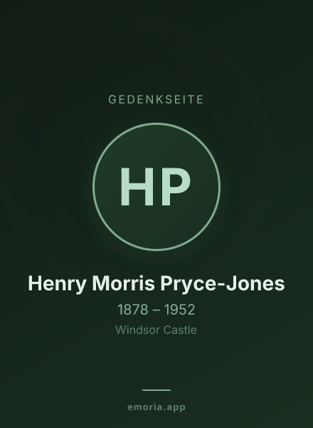 Gedenkportrait von Henry Morris Pryce-Jones